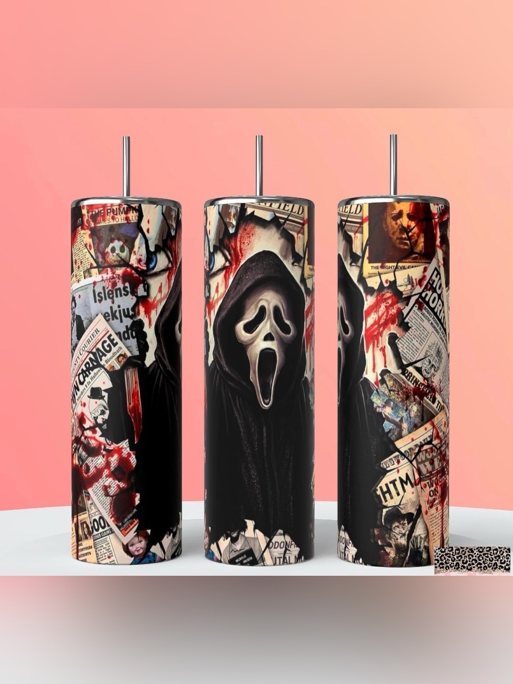 Scream newspaper tumbler